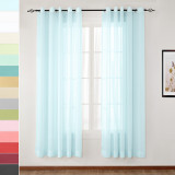 Nickel Grommet Indoor Outdoor Sheer Curtain Wide Opulent Voile Drape SCANDINA