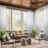 Nickel Grommet Gradient Ombre Sheer Curtain Tulle Gradual Drape HANNA