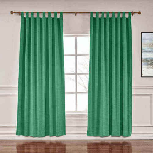 CUSTOM Liz Peacock Polyester Linen Window Curtain Drapery with Lined