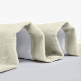 Pinch Pleated Faux Linen Window Curtain with Blackout Lined LIZ