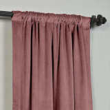 CUSTOM Birkin Coral Velvet Curtain Drapery With Lining For Traverse Rod Pole or Track