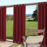 Outdoor Curtain with Top Bottom Aluminum Grommet Waterproof and Mildew Resistant Panel Drapery ROSE