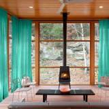 Indoor Outdoor Sheer Curtain Rod Pocket with 1 Inch Flange Wide Opulent Voile Drape SCANDINA