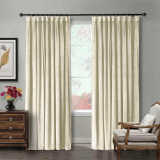 CUSTOM Birkin Beige Velvet Curtain Drapery With Lining For Traverse Rod Pole or Track