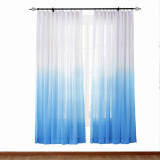 Pinch Pleated Gradient Ombre Sheer Curtain Tulle Gradual Drape HANNA