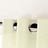Nickel Grommet Indoor Outdoor Sheer Curtain Wide Opulent Voile Drape SCANDINA