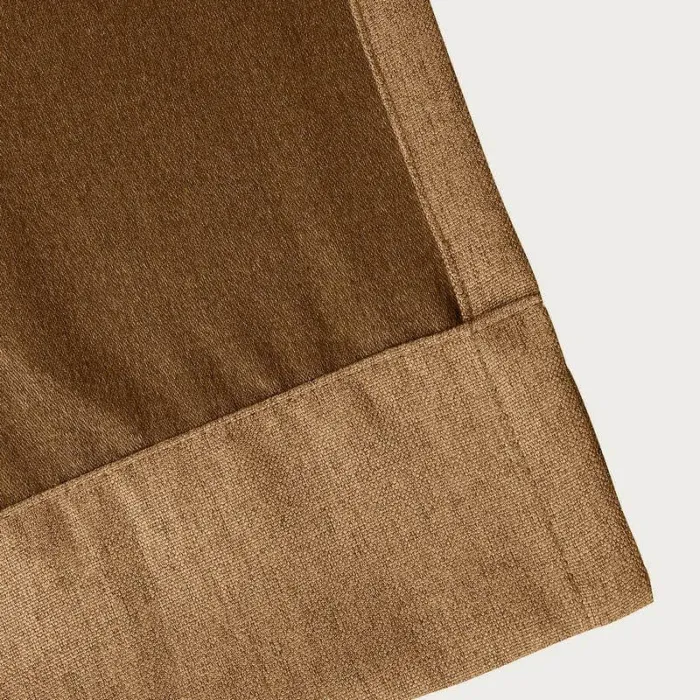 Textured Faux Linen Window Curtain Tab Top Drapery Olive