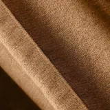 Antique Bronze Grommet Faux Linen Curtain Panel Olive