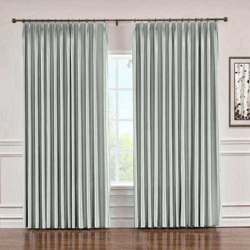 CUSTOM Lao Hang Zhou Pewter Polyester Cotton Thermal Insulated Curtain