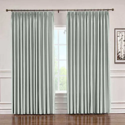 CUSTOM Lao Hang Zhou Pewter Polyester Cotton Thermal Insulated Curtain