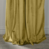 Set of 2 Velvet Curtain Panel in Nickel Grommet Unlined Drape Birkin