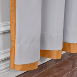 3 Inches Rod Pocket Soundproof Fuax Silk Window Curtain Panel with Blackout Lined LHZ