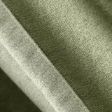 Antique Bronze Grommet Faux Linen Curtain Panel Olive