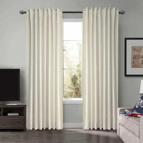 CUSTOM Birkin Beige Velvet Curtain Drapery With Lining For Traverse Rod Pole or Track