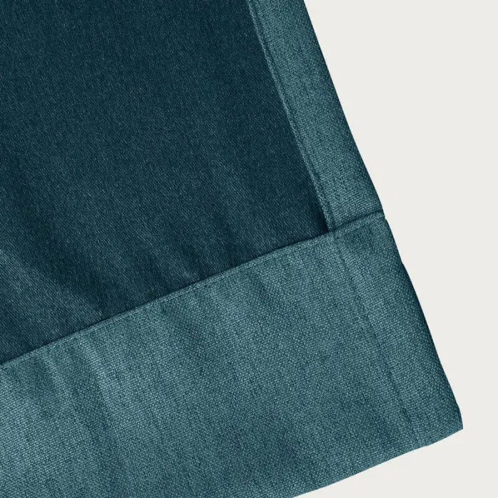 Textured Faux Linen Window Curtain Tab Top Drapery Olive