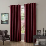 Set of 2 Back Tab or Rod Pocket Thermal Insulated Blackout Curtain Paz