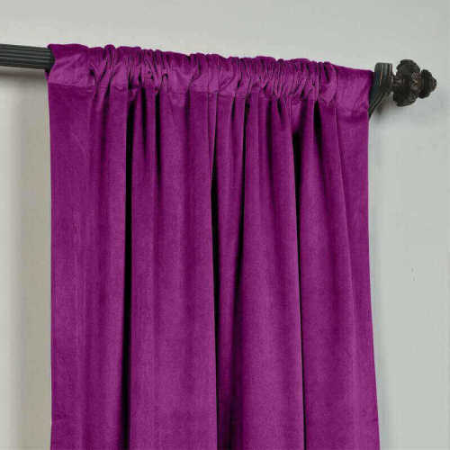 CUSTOM Birkin Purple Velvet Curtain Drapery With Lining For Traverse Rod Pole or Track