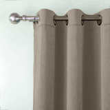 CUSTOM Birkin Gray Beige Velvet Curtain Drapery With Lining For Traverse Rod Pole or Track