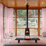 Indoor Outdoor Sheer Curtain Rod Pocket with 1 Inch Flange Wide Opulent Voile Drape SCANDINA