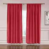 CUSTOM Lao Hang Zhou Red Polyester Cotton Thermal Insulated Curtain