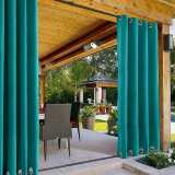 Outdoor Curtain with Top Bottom Aluminum Grommet Waterproof and Mildew Resistant Panel Drapery ROSE
