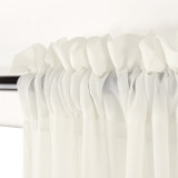 Indoor Outdoor Sheer Curtain Rod Pocket with 1 Inch Flange Wide Opulent Voile Drape SCANDINA