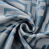High Density Rhomboid Jacquard Drapery Dust Proof Two-Toned Damask Diamond Curtain NINA