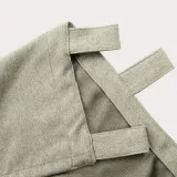 Textured Faux Linen Window Curtain Tab Top Drapery Olive