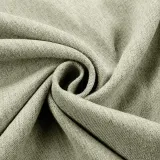 Rod Pocket Faux Linen Textured Curtain Drape Olive