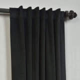 Set of 2 Back Tab and Rod Pocket 2 IN 1 Unlined Velvet Drape Birkin