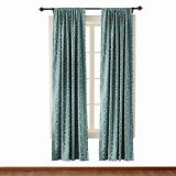 Rod Pocket Dust Proof Rhomboid Jacquard Curtain Two-Toned Damask Diamond with Blackout Lined NINA