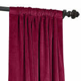 CUSTOM Birkin Burgundy Red Velvet Curtain Drapery With Lining For Traverse Rod Pole or Track