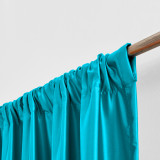 3 Inches Rod Pocket Soundproof Fuax Silk Window Curtain Panel with Blackout Lined LHZ