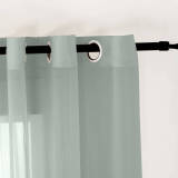 Nickel Grommet Indoor Outdoor Sheer Curtain Wide Opulent Voile Drape SCANDINA
