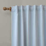 CUSTOM EDOARDO Sky Blue Indoor Blackout Curtain