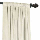 CUSTOM Birkin Beige Velvet Curtain Drapery With Lining For Traverse Rod Pole or Track