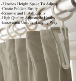 Flat Hook Velvet Curtain Drape with Blackout Lined For Track with Ring Clip or Traverse Rod and Rod with Rings Birkin