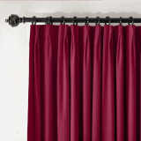CUSTOM Birkin Burgundy Red Velvet Curtain Drapery With Lining For Traverse Rod Pole or Track