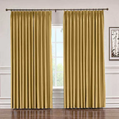 CUSTOM Lao Hang Zhou Gold Polyester Cotton Thermal Insulated Curtain