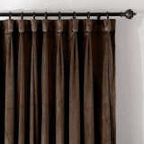 CUSTOM Birkin Chocolate Velvet Curtain Drapery With Lining For Traverse Rod Pole or Track