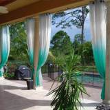 Nickel Grommet Gradient Ombre Sheer Curtain Tulle Gradual Drape HANNA