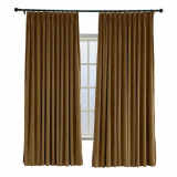 CUSTOM Birkin Sable Velvet Curtain Drapery With Lining For Traverse Rod Pole or Track
