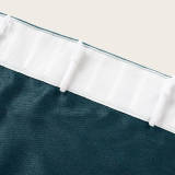 Flat Hook Heavyweight Faux Linen Curtain For Traverse Rod Ring Clip or Track Olive