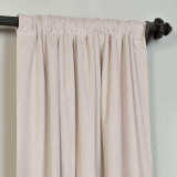 CUSTOM Birkin Ivory Velvet Curtain Drapery With Lining For Traverse Rod Pole or Track