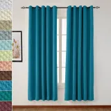 Grommet Jacquard Circle Bubble Wrinkle Window Blackout Curtain Drapery Bella