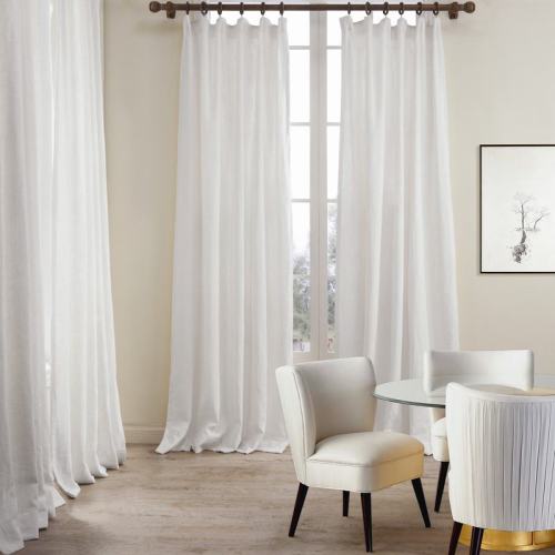 Cotton Linen Curtain Drapery Lined Curtain MASHA