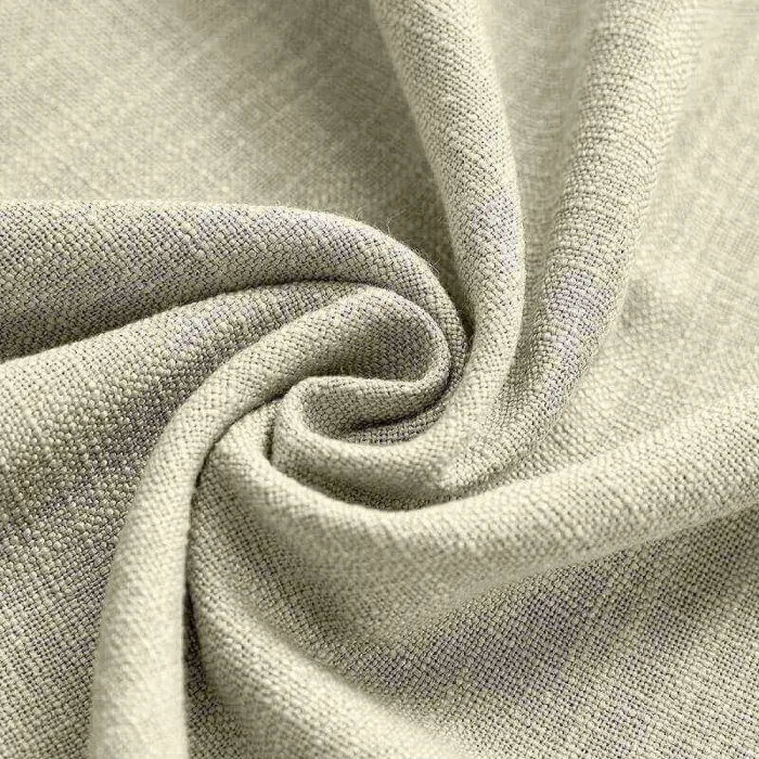 CUSTOM Liz Sand Beige Polyester Linen Window Curtain Drapery with Lined