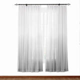 Pinch Pleated Gradient Ombre Sheer Curtain Tulle Gradual Drape HANNA