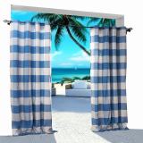 Plaid Gingham Check Outdoor Curtain JONES