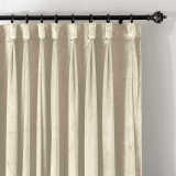 CUSTOM Birkin Beige Velvet Curtain Drapery With Lining For Traverse Rod Pole or Track